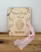 drewniana kartka personalizowana 2w1